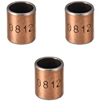 Sourcingmap - Cojinete (liso- 8 mm) Bujes autolubricantes sin aceite envueltos- 8 x 10 x 12 (3Qty)